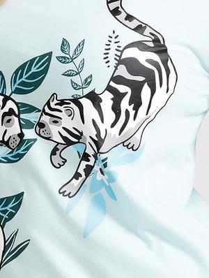 light blue viscose top - 14598290 - Standard Image - 4