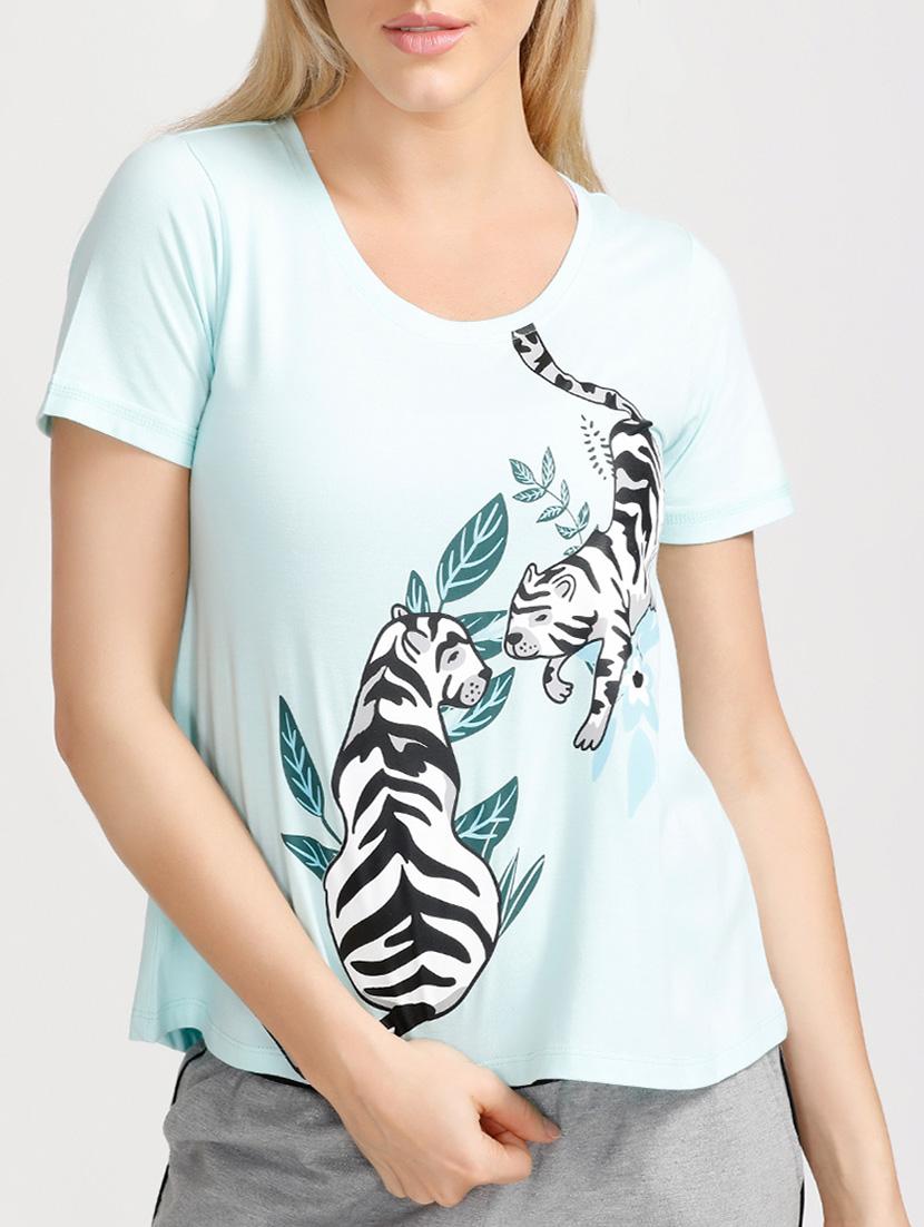 light blue viscose top - 14598290 - Zoom Image - 1
