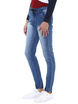 blue cotton washed jeans - 14598389 - Standard Image - 2