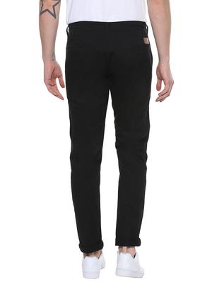 black cotton chinos casual trousers - 14599806 - Standard Image - 3