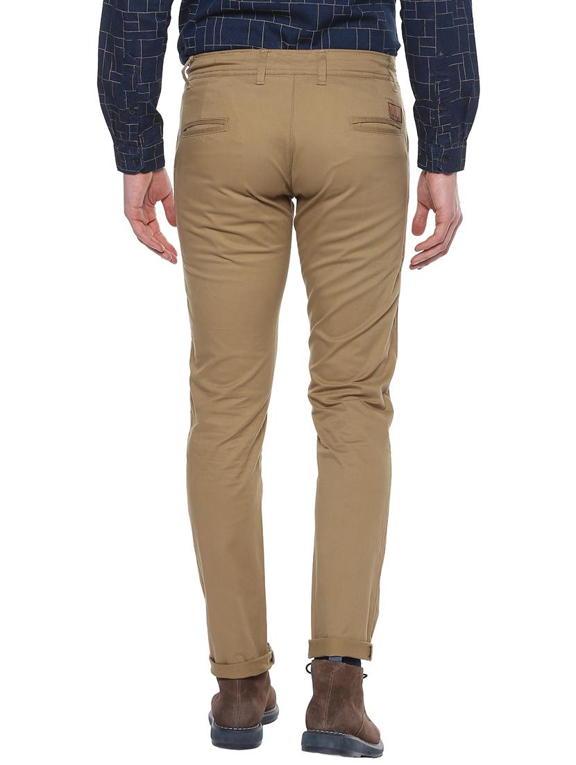 brown cotton chinos casual trousers - 14599810 - Zoom Image - 3