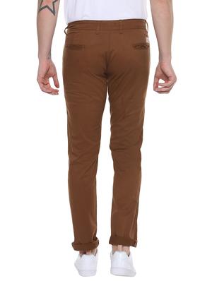 brown cotton chinos casual trousers - 14599811 - Standard Image - 3
