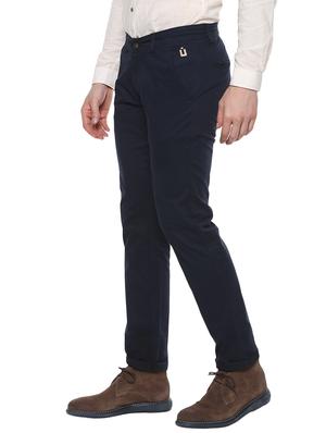 navy blue cotton chinos casual trousers - 14599878 - Standard Image - 2