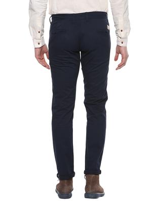 navy blue cotton chinos casual trousers - 14599878 - Standard Image - 3