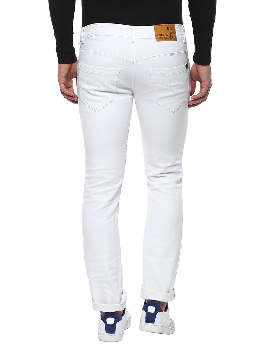 white cotton ripped jeans - 14600095 - Zoom Image - 3