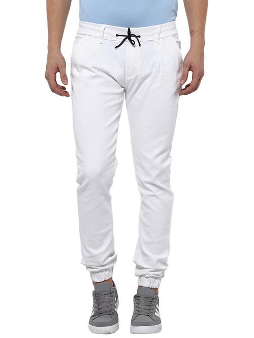 white solid jogger - 14600369 - Standard Image - 1