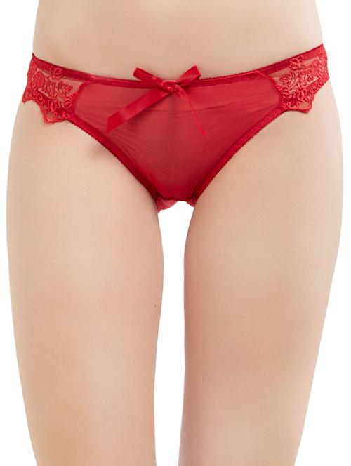 red solid bikini panty - 14601154 - Standard Image - 1