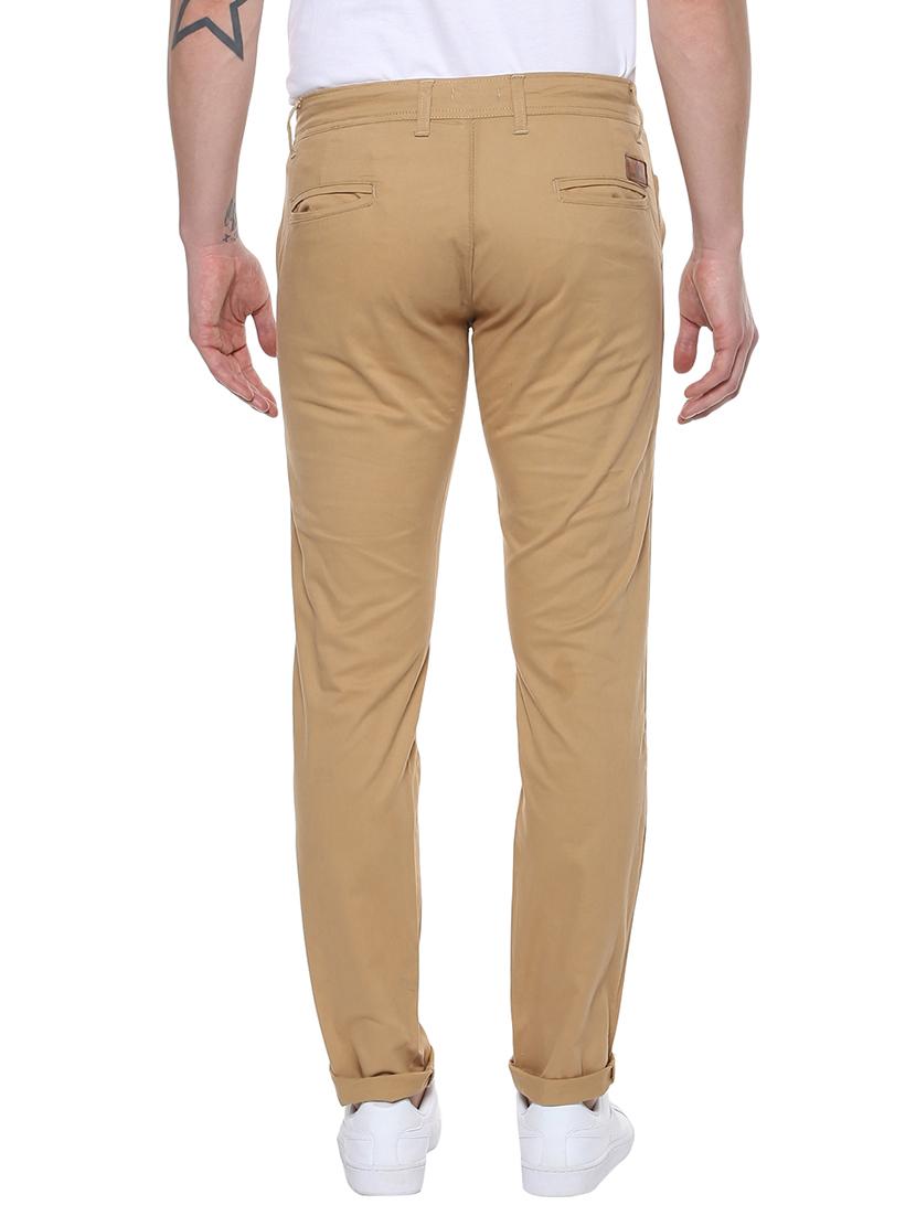 beige cotton chinos casual trousers - 14601199 - Zoom Image - 3