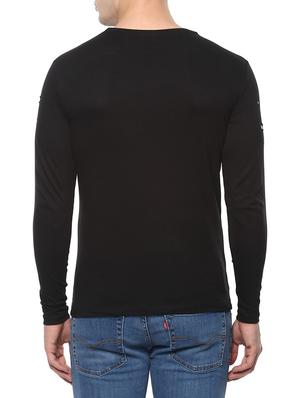 black solid ripped t-shirt - 14601216 - Standard Image - 3