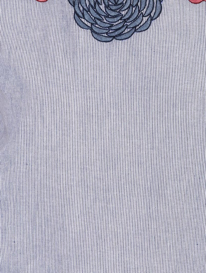 embroidered striped top - 14601449 - Zoom Image - 5