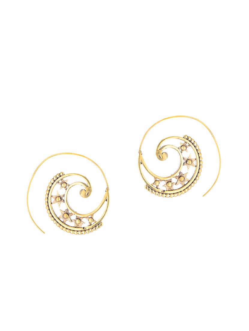 silver metal hoop earrings - 14602039 - Zoom Image - 1