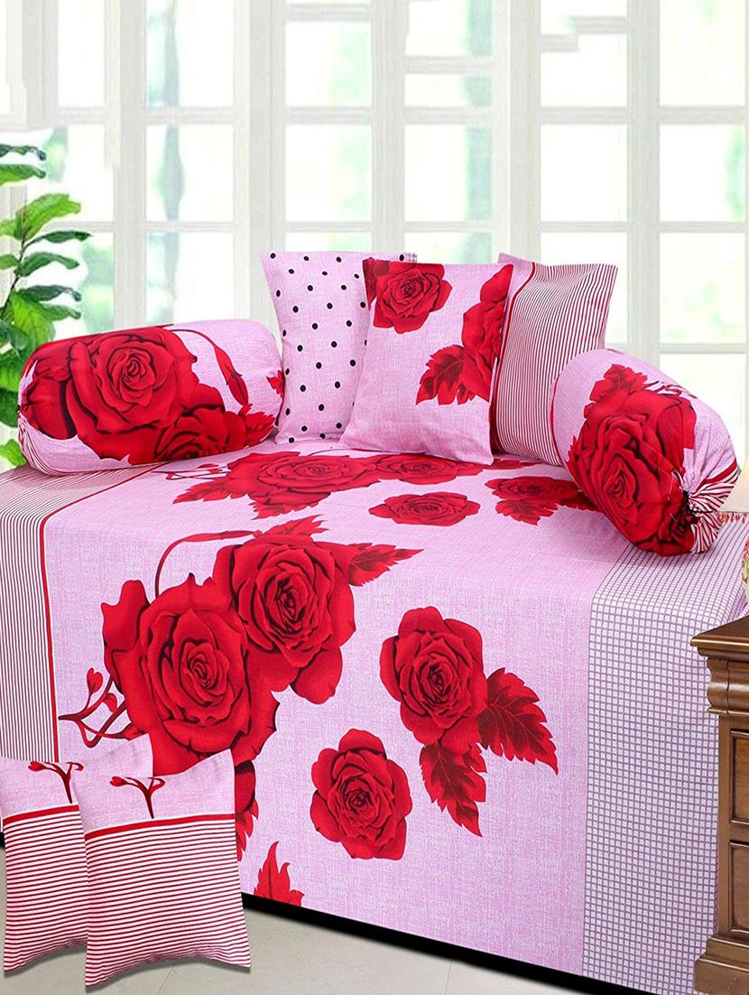 cotton printed 8 pieces diwan set - 14606070 - Zoom Image - 1