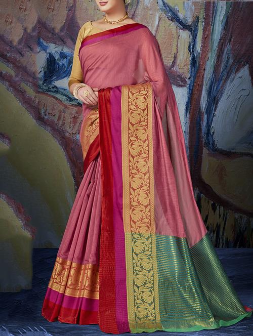 women's self design mauve colored saree with blouse - 14606583 -  Standard Image - 0