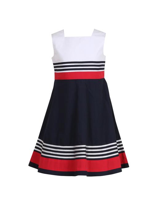 navy blue cotton frock - 14606635 - Standard Image - 1