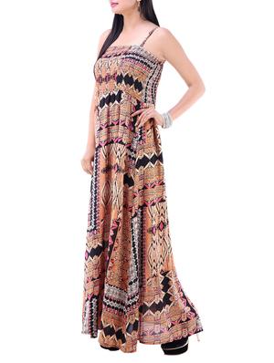 cami neck smocked maxi dress - 14608234 - Standard Image - 2