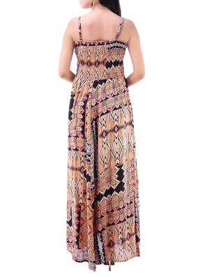 cami neck smocked maxi dress - 14608234 - Standard Image - 3