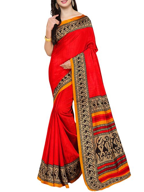 red silk bhagalpuri saree with blouse - 14609225 - Standard Image - 1