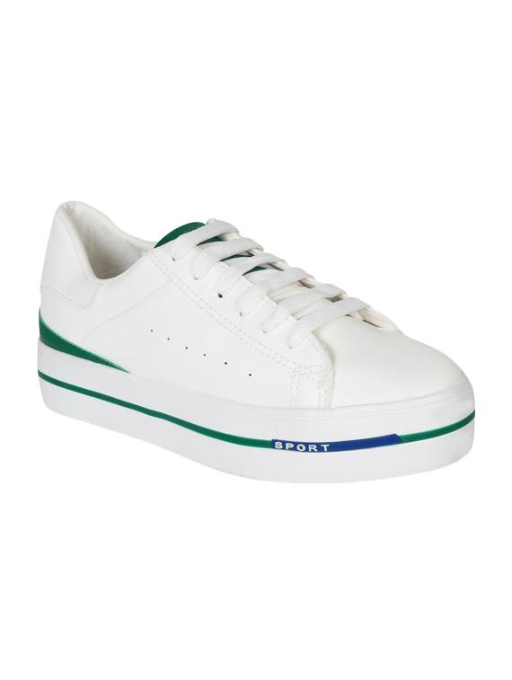 white lace-up sneaker - 14610045 - Zoom Image - 1