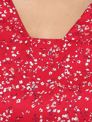 pleated front flared dress - 14612440 - Standard Image - 4
