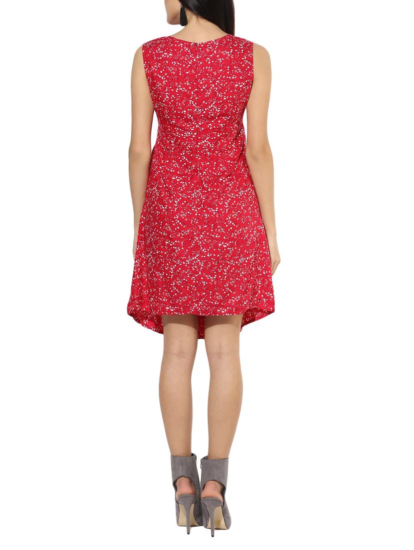 pleated front flared dress - 14612440 - Zoom Image - 3