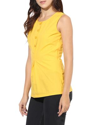 lemon yellow sleeveless cotton top - 14612491 - Standard Image - 2