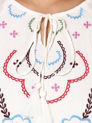 heather hues white embroidered tunic - 14612504 - Standard Image - 4