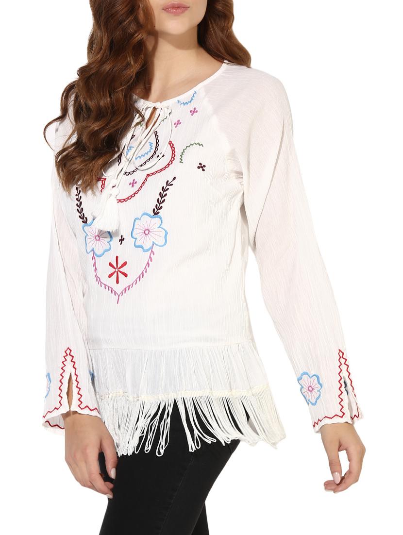 heather hues white embroidered tunic - 14612504 - Zoom Image - 2
