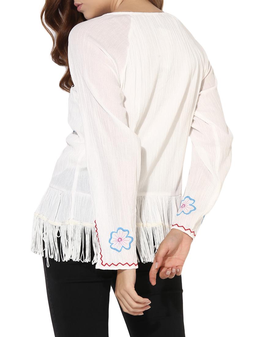 heather hues white embroidered tunic - 14612504 - Zoom Image - 3