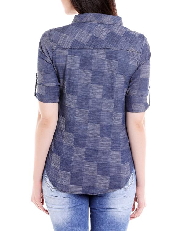 blue cotton printed shirt - 14613398 - Zoom Image - 3