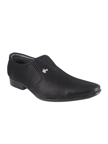 black leatherette formal slip on - 14615347 - Very Small Image - 1