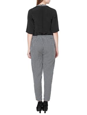 black printed full leg jumpsuit - 14615778 - Standard Image - 3
