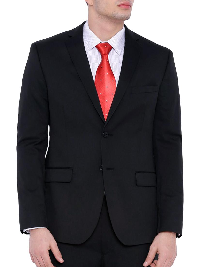 black cotton formal blazer