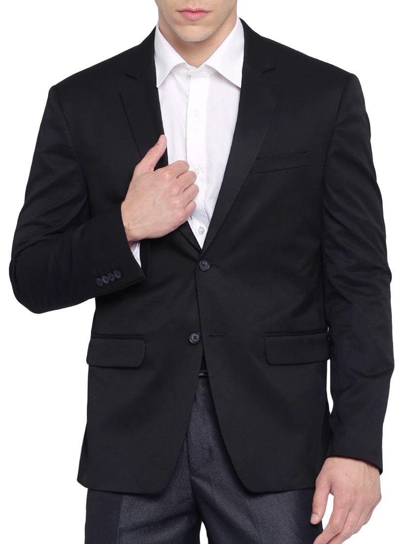 black cotton formal blazer - 14616117 - Zoom Image - 1