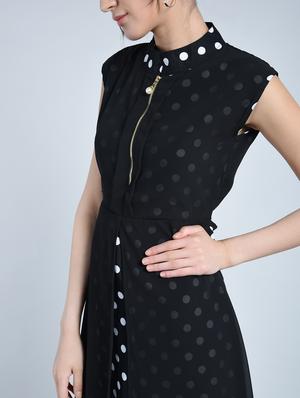 black georgette layered kurta - 14616963 - Standard Image - 4