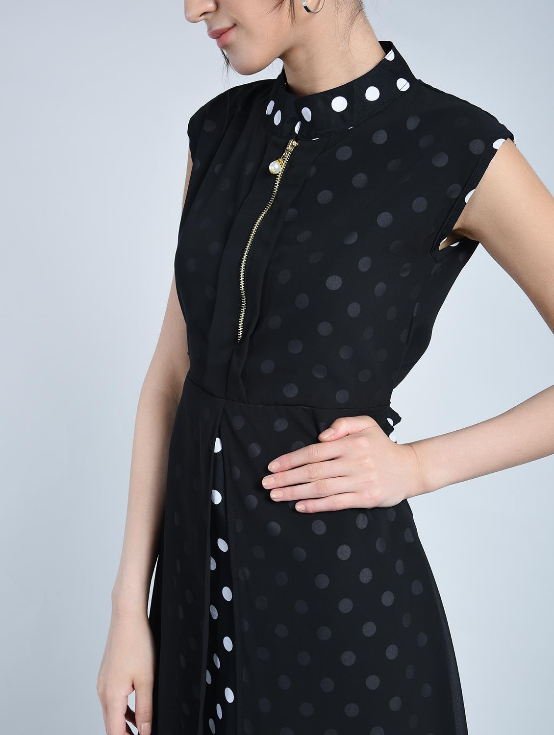 black georgette layered kurta - 14616963 - Zoom Image - 4