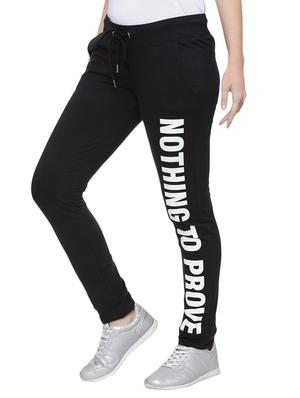 black cotton blend track pants - 14617043 - Standard Image - 2