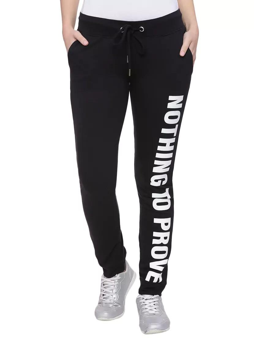 black cotton blend track pants - 14617043 - Zoom Image - 1