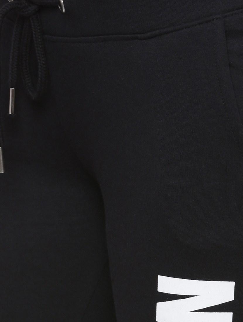black cotton blend track pants - 14617043 - Zoom Image - 4