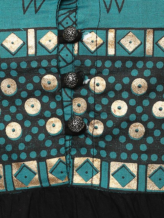 block print tiered kurta - 14617528 - Zoom Image - 4