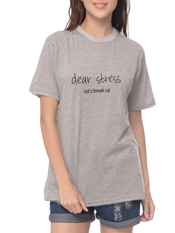 grey cotton tee - 14617849 - Zoom Image - 1
