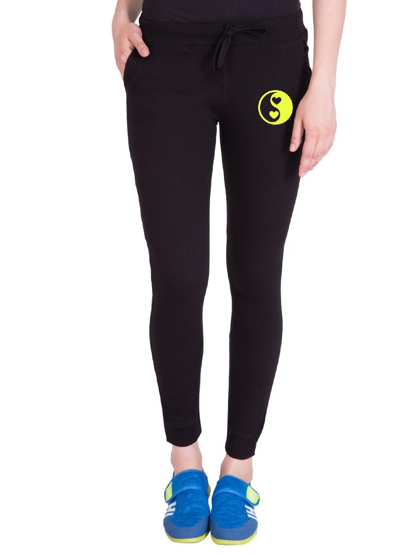 black printed track pant - 14619252 - Zoom Image - 1