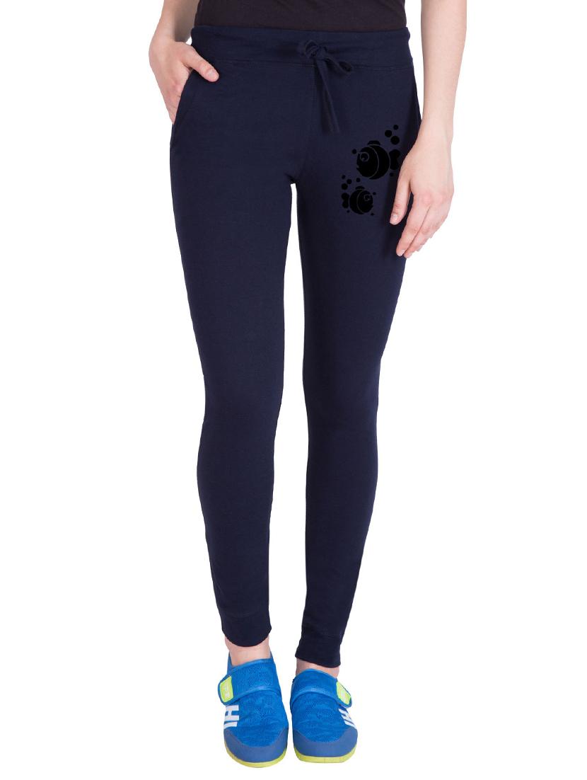 navy blue printed track pant - 14619360 - Zoom Image - 1