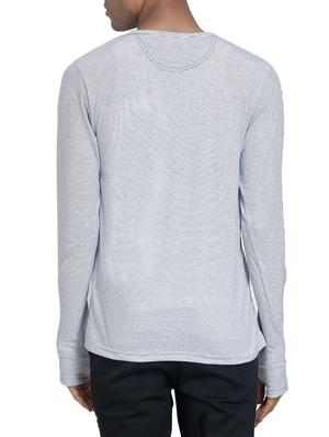 white cotton thumb hole t-shirt - 14619396 - Standard Image - 3