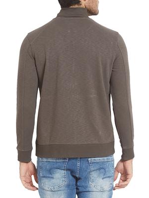 brown solid casual jacket - 14626068 - Standard Image - 3