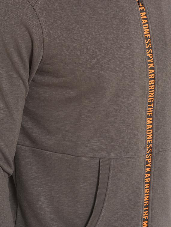 brown solid casual jacket - 14626068 - Zoom Image - 4