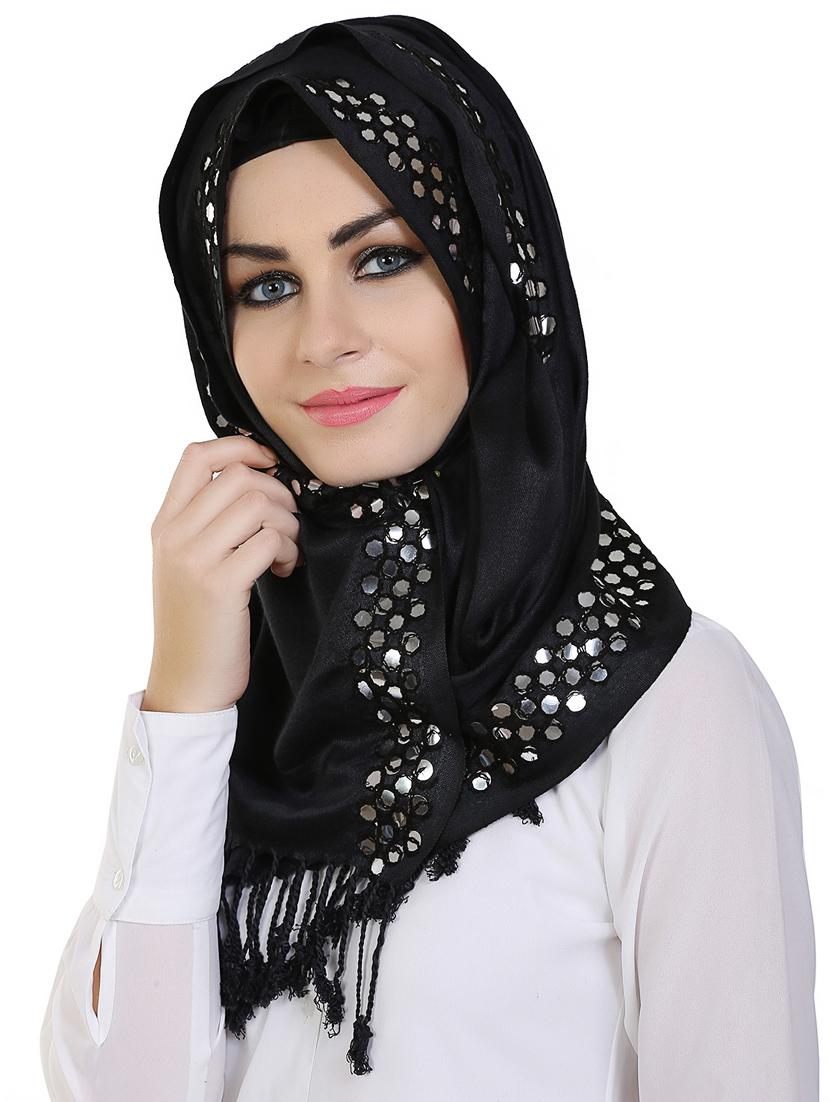 momin libas black viscose stole - 14626465 - Zoom Image - 2