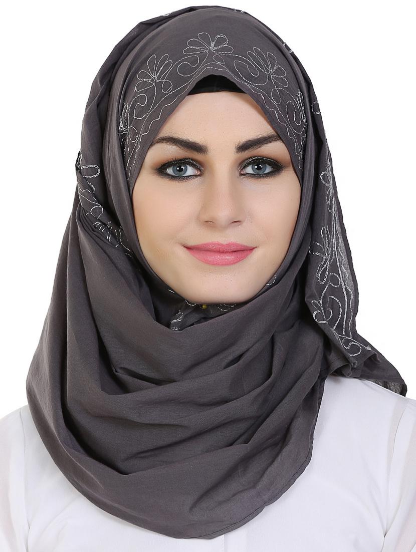 momin libas grey cotton stole - 14626519 - Zoom Image - 1