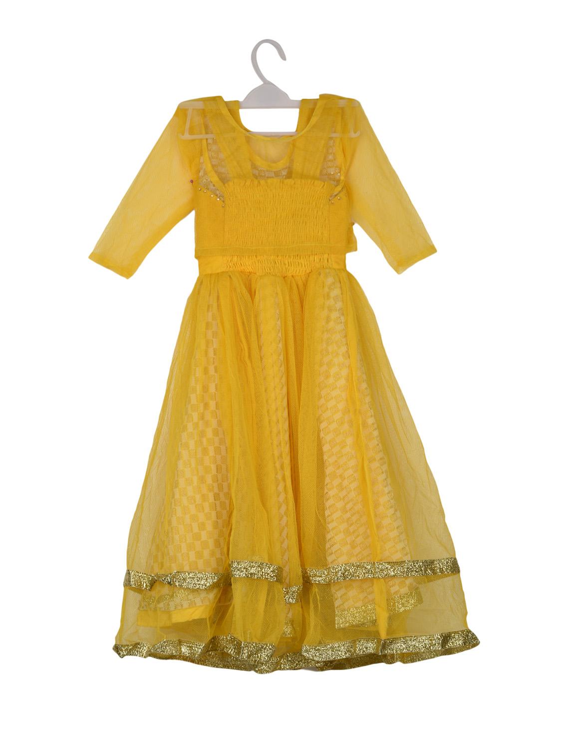 yellow net frock - 14626689 - Zoom Image - 2