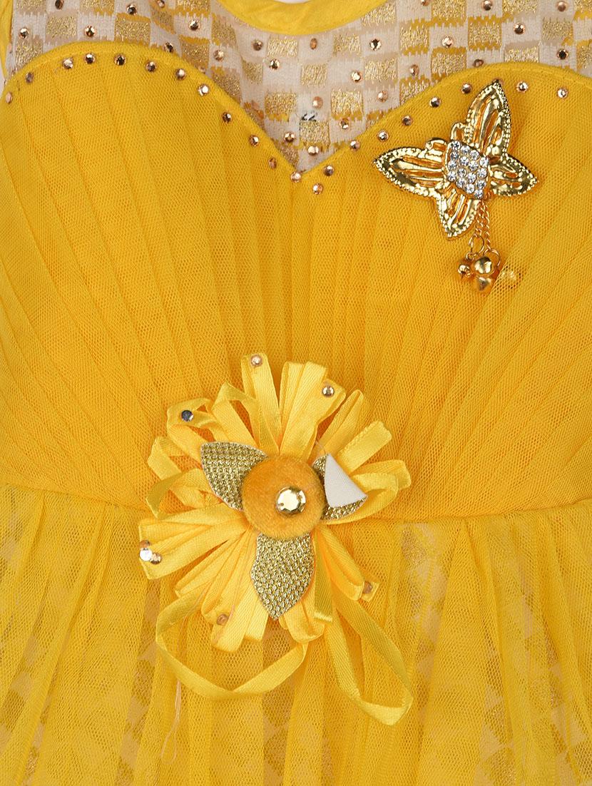 yellow net frock - 14626689 - Zoom Image - 5
