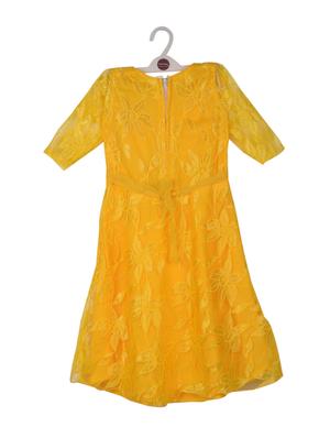 yellow net frock - 14626744 - Standard Image - 2